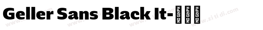 Geller Sans Black It字体转换
